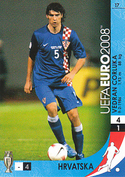 Vedran Corluka Croatia Panini Euro 2008 Card Game #17